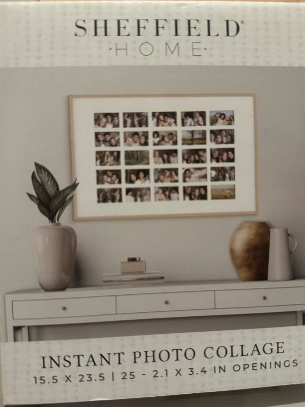 New! 🖼️ Sheffield Home Minimalist 15.5x23.5 Matted Wall Picture Frame